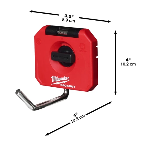 Крючок подвесной одинарный Milwaukee PACKOUT SMALL SINGLE STRAIGHT HOOK 102x89x102 мм (4932493383)