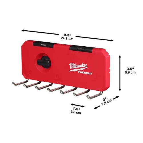 Держатель для ключей Milwaukee PACKOUT SMALL HOOK ROW 241x89x76 мм (4932493384)
