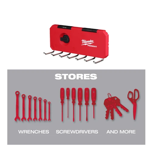 Держатель для ключей Milwaukee PACKOUT SMALL HOOK ROW 241x89x76 мм (4932493384)