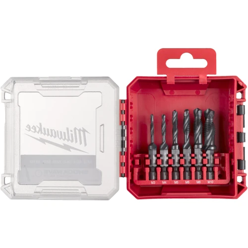 Набор метчиков комбинированных Milwaukee 1/4 Hex HSS-G M3/M4/M5/M6/M8/M10 6 шт. (4932498267)