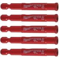 Набор алмазных коронок MILWAUKEE Diamond Plus 1/4 Hex Ø 8 мм (5 шт.) (4932498301)