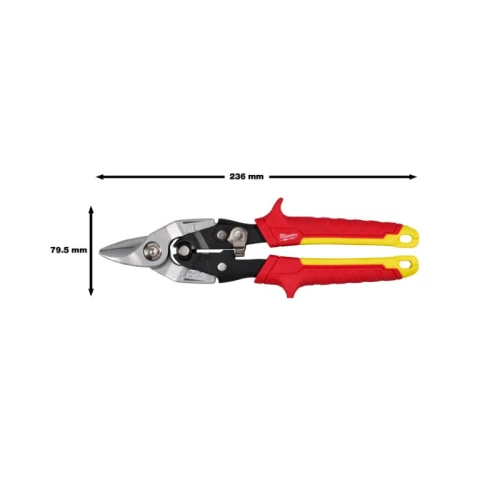 Ножиці по металу короткі (прямий різ) Milwaukee 236 мм (4932499010)