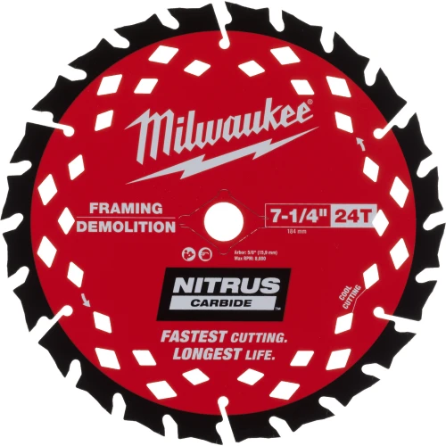 Пильний диск по дереву з цвяхами Milwaukee Nitrus 24 T 190x30x1.6 мм (4932499376)