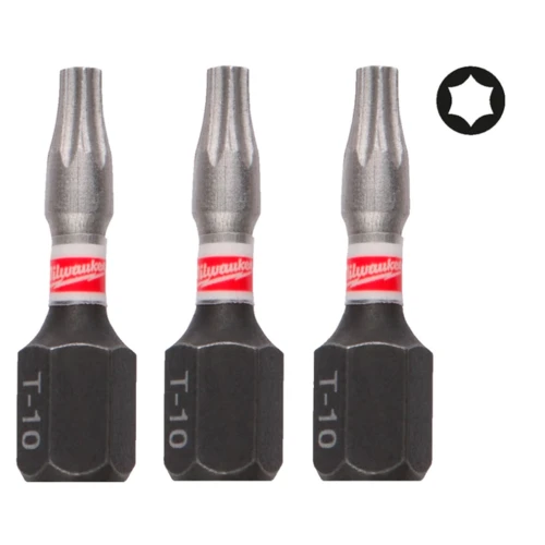 Бита ударная Milwaukee SHOCKWAVE TX10 x 25 мм, 3 шт. (4932500361)