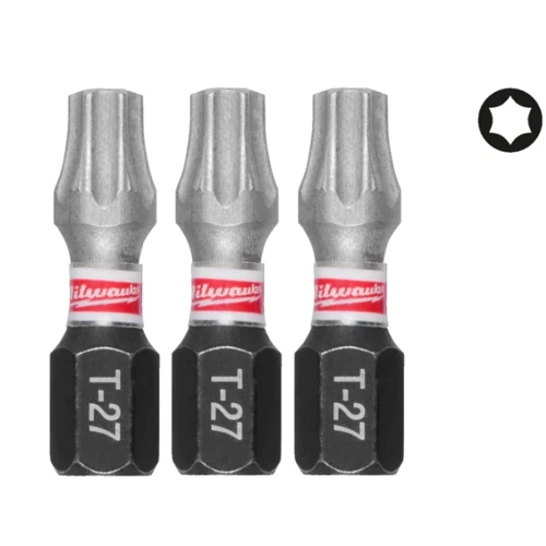 Бита ударная Milwaukee SHOCKWAVE TX27 x 25 мм, 3 шт. (4932500365)