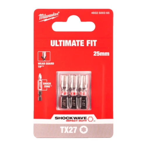 Бита ударная Milwaukee SHOCKWAVE TX27 x 25 мм, 3 шт. (4932500365)