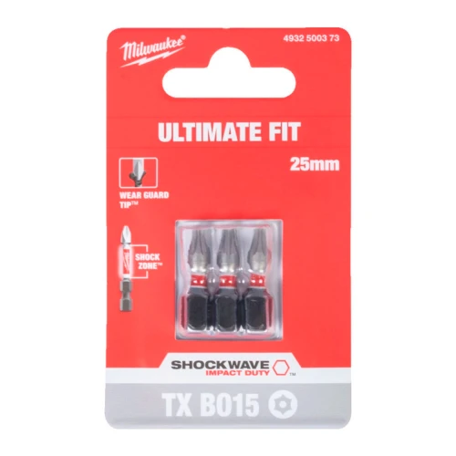Бита ударная Milwaukee SHOCKWAVE TX BO15 x 25 мм, 3 шт. (4932500373)