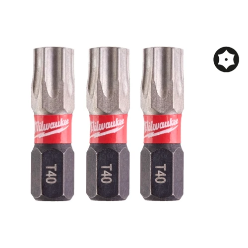Бита ударная Milwaukee SHOCKWAVE TX BO40 x 25 мм, 3 шт. (4932500377)