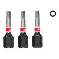 Біта ударна Milwaukee SHOCKWAVE Hex 3 x 25 мм, 3 шт. (4932500379)