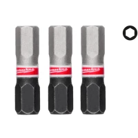 Бита ударная Milwaukee SHOCKWAVE Hex6 x 25 мм, 3 шт. (4932500382)