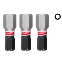 Біта ударна Milwaukee SHOCKWAVE Hex 8 x 25 мм, 3 шт. (4932500383)