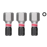 Бита ударная Milwaukee SHOCKWAVE Hex10 x 25 мм, 3 шт. (4932500384)