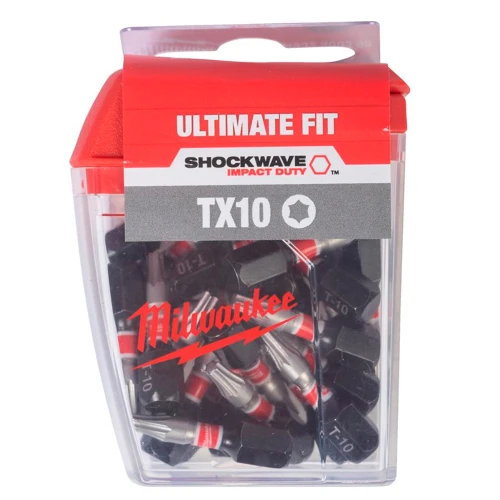 Бита ударная Milwaukee SHOCKWAVE TX10 x 25 мм, 25 шт. (4932500398)
