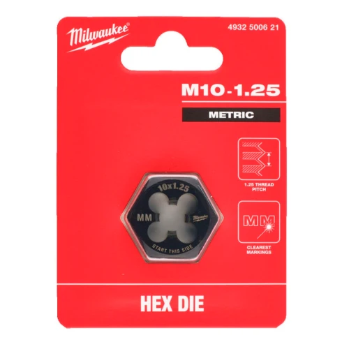 Плашка шестигранная Milwaukee M10 – 1.25 мм (4932500621)