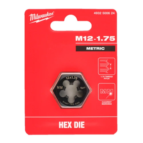 Плашка шестигранная Milwaukee M12 – 1.75 мм (4932500624)