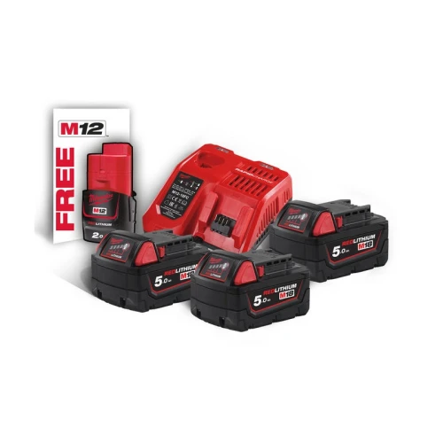 Енергокомплект Milwaukee M18 NRG-503 (Акумулятор Milwaukee M12 B2 у подарунок) (4933451423)