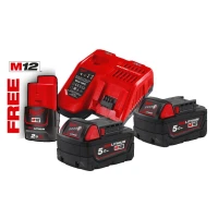 Енергокомплект Milwaukee M18 NRG-502 (Акумулятор Milwaukee M12 B2 у подарунок) (4933459217)