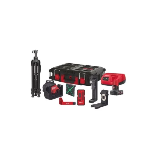 Аккумуляторный лазерный нивелир Milwaukee M12 3PL-401C (зеленый луч) (4933478102) 