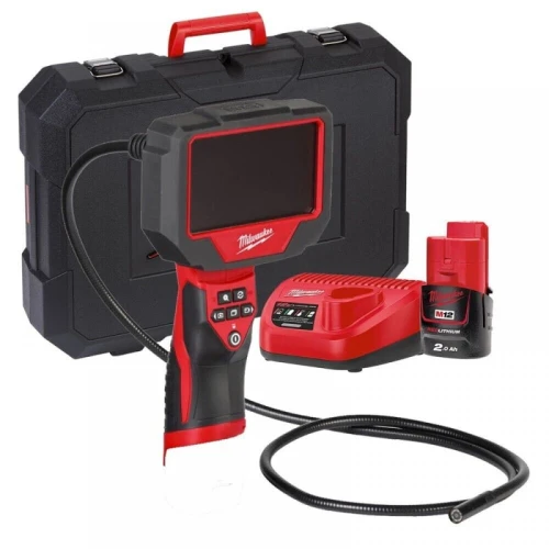 Інспекційна акумуляторна камера з екраном Milwaukee M12 360IC12-201C (АКБ і ЗП) (4933480740)