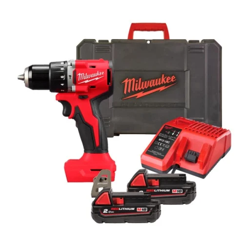 Дриль-шурупокрут акумуляторний ударний Milwaukee M18 BLPDRC-202C (60.5 Нм) (4933492822)