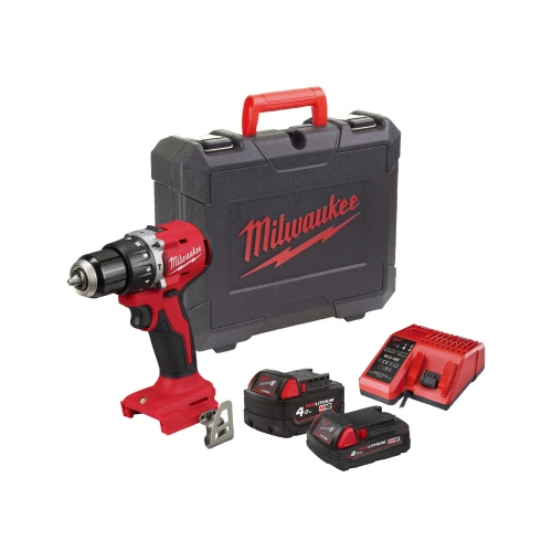 Дриль-шурупокрут акумуляторний ударний безщітковий Milwaukee M18 BLPDRC-422C 60.5 Нм (АКБ і ЗП) (4933492825)