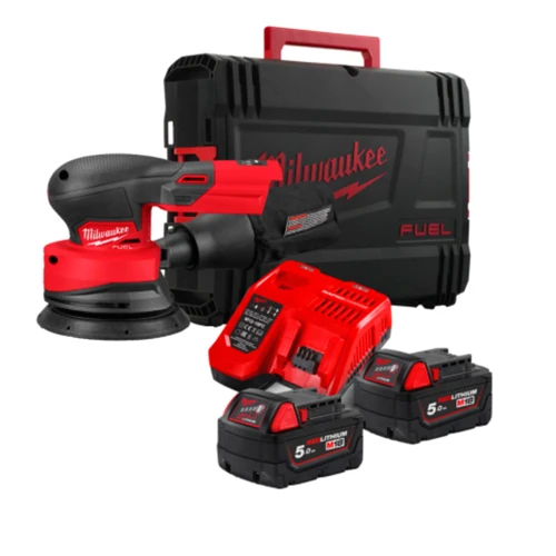 Шліфувальна машина ексцентрикова акумуляторна безщіткова Milwaukee M18 FROS125-502X Ø125 мм (АКБ і ЗП) (4933498254)