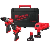 Набор из двух аккумуляторных инструментов Milwaukee M12 FPP2X2-402X (АКБ и ЗУ) (4933498741)