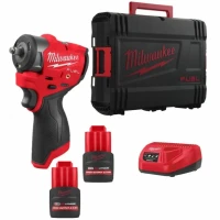 Гайковерт акумуляторний ударний безщітковий Milwaukee M12 FSCIWF38-252X 3/8" 305 Нм (АКБ і ЗП) (4933498970)