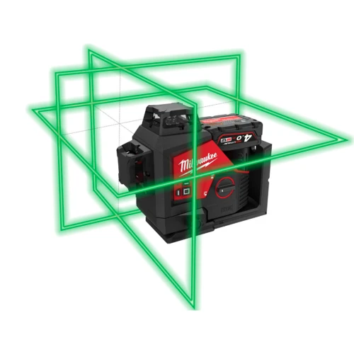 Нівелір лазерний акумуляторний 3D Milwaukee M12 3PLKIT-401P (4933499379) 
