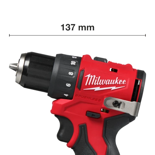 Дриль-шурупокрут акумуляторний Milwaukee M12 BLDDRC-402С 40 Нм (АКБ і ЗП) (4933499688)