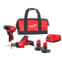 Набір безщіткового акумуляторного електроінструменту Milwaukee M12 BLPP2A-402B (АКБ і ЗП) (4933499692)