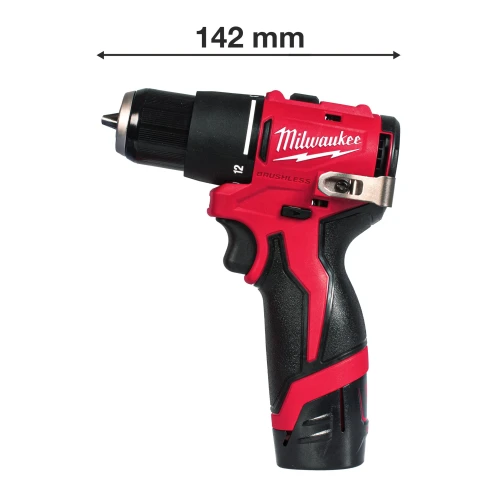 Дриль-шурупокрут акумуляторний ударний безщітковий Milwaukee M12 BLPDRC-202С 40 Нм (АКБ і ЗП) (4933500422)