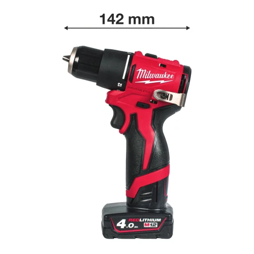 Дриль-шурупокрут акумуляторний ударний безщітковий Milwaukee M12 BLPDRC-402С 40 Нм (АКБ і ЗП) (4933500424)