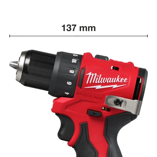 Дриль-шурупокрут акумуляторний Milwaukee M12 BLDDRC- 201BRF 40 Нм (АКБ і ЗП) (4933500773)