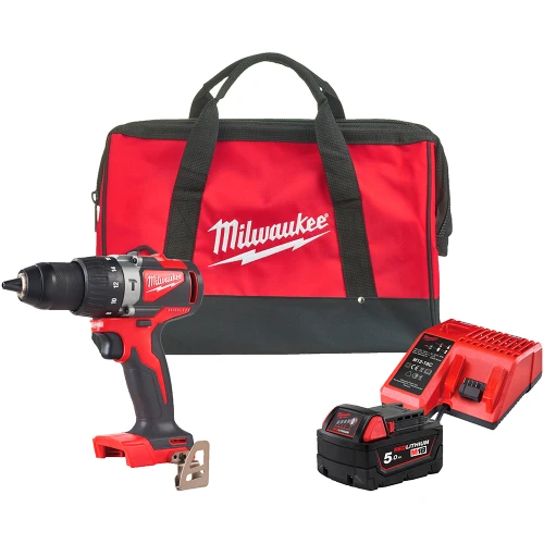 Дрель-шуруповерт аккумуляторная ударная бесщеточная Milwaukee M18 BLPD2-501BRF 82 Нм (АКБ и ЗУ) (4933500775)