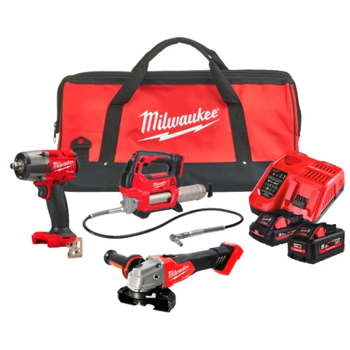 Набір безщіткового акумуляторного електроінструменту Milwaukee M18 FPP3SED-532B (АКБ і ЗП) (4933502347)