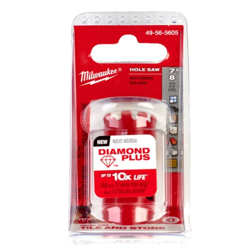 Коронка алмазна MILWAUKEE Diamond Plus 1/2" x 20 Ø 22 мм (49565605)