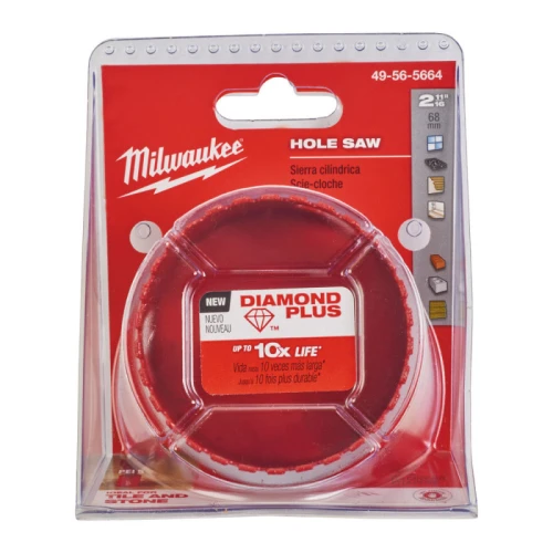 Коронка алмазна MILWAUKEE Diamond Plus 5/8" x 18 Ø 68 мм (49565664)