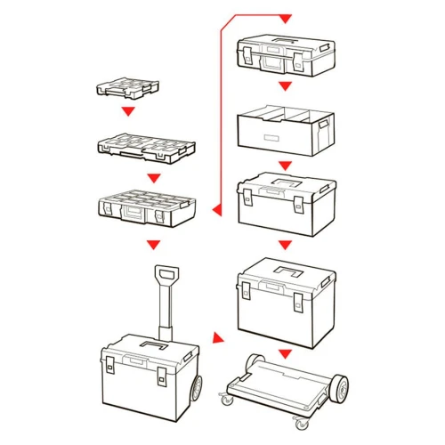 Органайзер QBRICK SYSTEM ONE ORGANIZER RED ULTRA HD CUSTOM XL 2.0 582x387x131 мм (ORGQXL2CCZEPG003)