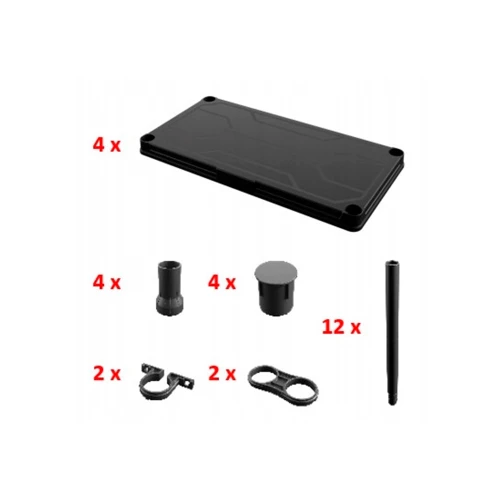 Система стелажів QBRICK SYSTEM Regular 60/30 4 полиці 100 кг (REGQRS60304CZAPG001)