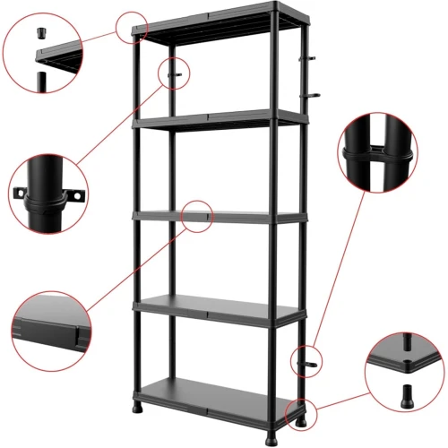 Система стелажів QBRICK SYSTEM Regular 74/32 5 полиць 125 кг (REGQRS74325CZAPG001)