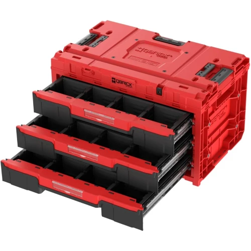 Ящик для інструментів QBRICK SYSTEM ONE DRAWER 3 TOOLBOX RED ULTRA HD CUSTOM 2.0 587x380x340 мм (SKRQONED3CZEPG003)