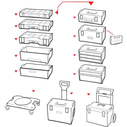 Платформа на колесах для системи QBRICK SYSTEM PRO TRANSPORT PLATFORM 506x325x140 мм (SKRQTPPROCZAPG003)