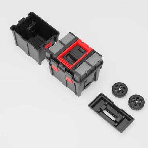 Ящик для інструментів на колесах QBRICK SYSTEM Wheelbox HD Compact Logic PA PROMO RED (SKRWCLHDPZPCCZAPG003)
