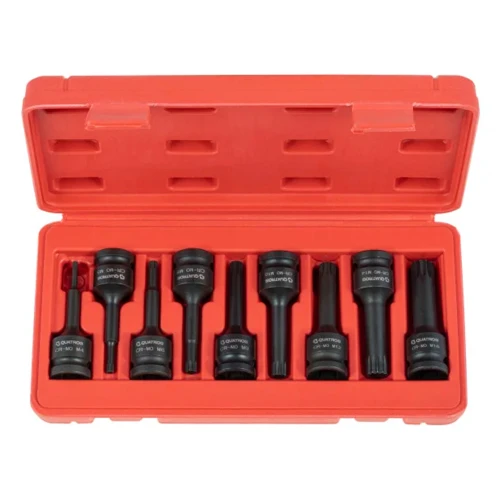Набір ударних головок QUATROS QS50010 SPLINE 1/2" 9 предметів
