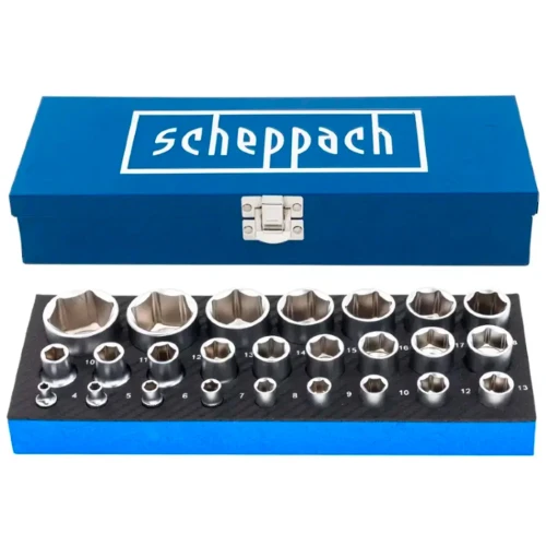 Набір шестигранних головок Scheppach SCH-50121G 1/2", 1/4" 25 предметів