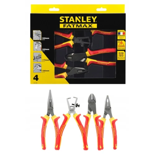 Набір шарнірно-губцевих інструментів для електрика STANLEY MAXSTEEL VDE 1000V (4 шт.) (4-84-489)