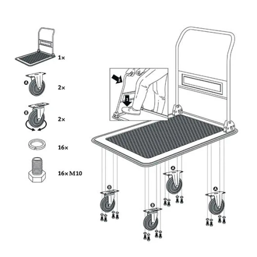 Тележка-платформа транспортировочная STANLEY (300 кг) (SXWT-PC528)