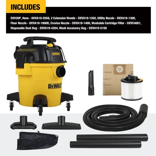 Пилосос мережевий промисловий DeWALT DXV20P (DXV20P)