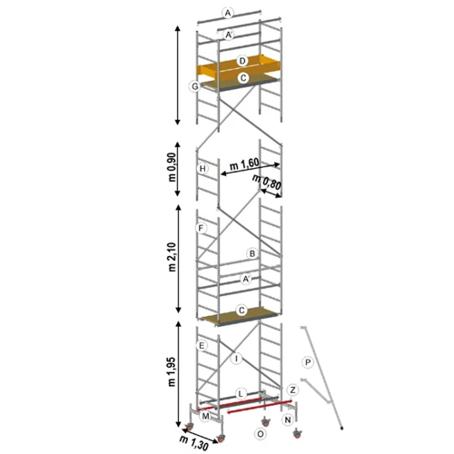 Вишка-тура SVELT MILLENIUM модулі A+B+D3+E+S AMILL621 (AMILL621)